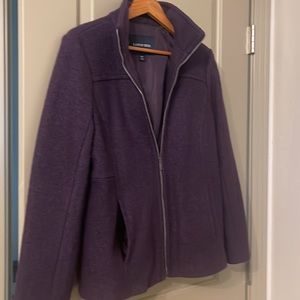Lands End Wool jacket color: dark violet/eggplant size: 12 petite.